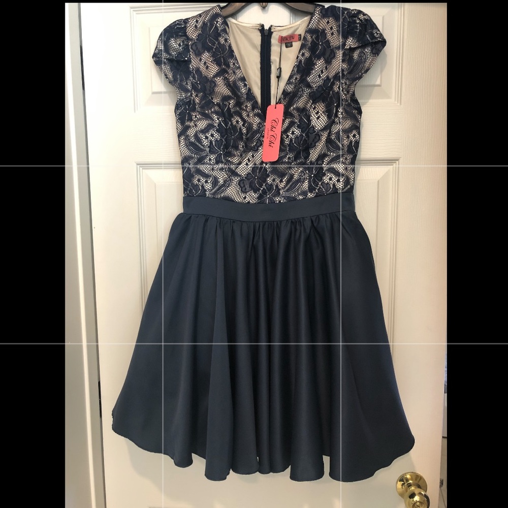 Navy chi chi London dress new with tags